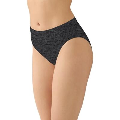 Wacoal Damen B-Smooth High Cut Panty Slip, Charcoal Heather, 50 Wacoal Damen B-Smooth High Cut Panty Slip, Charcoal Heather, 50