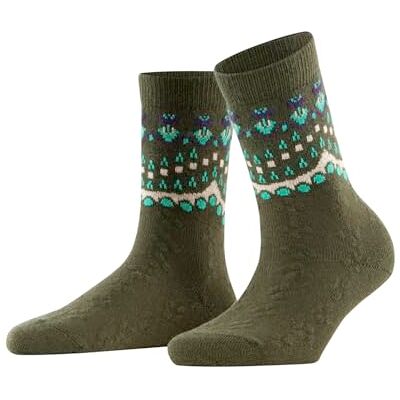 FALKE Damen Socken Cosy Wool W So Wolle Kaschmir einfarbig 1 Paar, Grün Artichoke 7436 Special Edition, 39-42 FALKE Damen Socken Cosy Wool W So Wolle Kaschmir einfarbig 1 Paar, Grün Artichoke 7436 Special Edition, 39-42