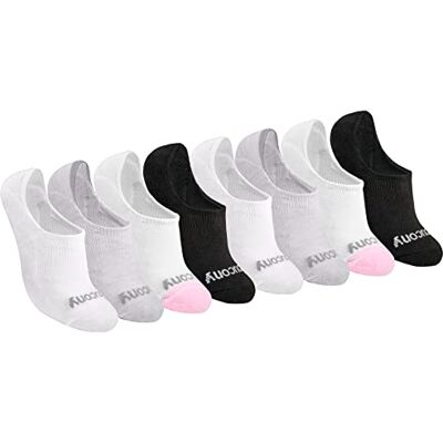 Saucony Socken für Damen, nicht sichtbar, gepolstert, in den Größen S bis L, 8 oder 16 Paar, Medium Saucony Socken für Damen, nicht sichtbar, gepolstert, in den Größen S bis L, 8 oder 16 Paar, Medium