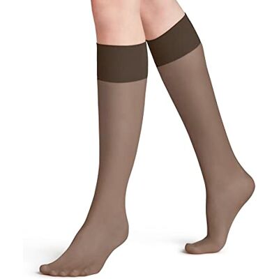 FALKE Damen Kniestrümpfe Pure Matt 20 DEN W Kh transparent einfarbig 1 Paar, Braun Brenda 5179, 39-42 FALKE Damen Kniestrümpfe Pure Matt 20 DEN W Kh transparent einfarbig 1 Paar, Braun Brenda 5179, 39-42