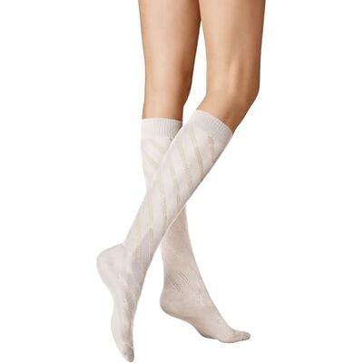 KUNERT Damen Kniestrümpfe Diagonal Crochet Fashion Leinen 1542 39-42 KUNERT Damen Kniestrümpfe Diagonal Crochet Fashion Leinen 1542 39-42