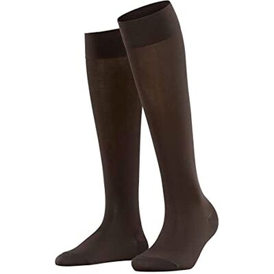 FALKE Damen Kniestrümpfe Cotton Touch W Kh Baumwolle lang einfarbig 1 Paar, Braun Dark Brown 5233, 35-38 FALKE Damen Kniestrümpfe Cotton Touch W Kh Baumwolle lang einfarbig 1 Paar, Braun Dark Brown 5233, 35-38