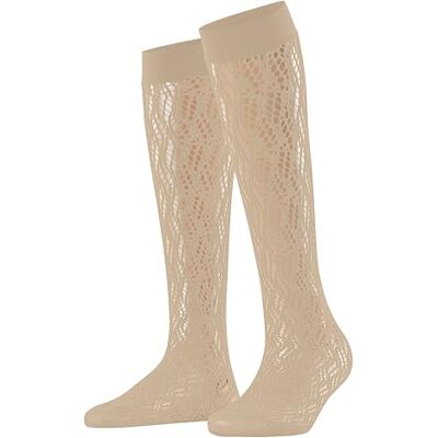 FALKE Damen Kniestrümpfe Pure Shore W Kh transparent gemustert 1 Paar, Hautfarben Porcelain 4106, 39-42 FALKE Damen Kniestrümpfe Pure Shore W Kh transparent gemustert 1 Paar, Hautfarben Porcelain 4106, 39-42