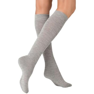 KUNERT Damen Kniestrümpfe Wool Care wärmeisolierend Lichtgrau 0170 39-42 KUNERT Damen Kniestrümpfe Wool Care wärmeisolierend Lichtgrau 0170 39-42