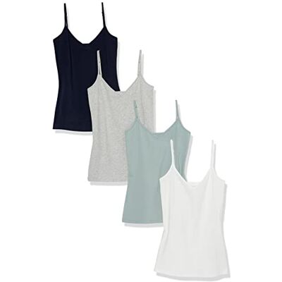 Amazon Essentials Damen Slim Fit Camisole V-Ausschnitt Tank Top mit Spaghettiträgern für Alltag Amazon Essentials Damen Slim Fit Camisole V-Ausschnitt Tank Top mit Spaghettiträgern für Alltag