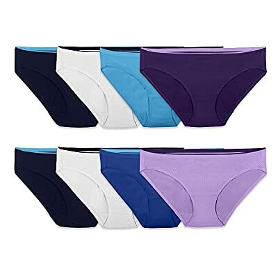 Fruit of the Loom Atmungsaktive Damen-Unterwäsche, Feuchtigkeitstransport, hält kühl und bequem, erhältlich in Übergröße, 7 Fruit of the Loom Atmungsaktive Damen-Unterwäsche, Feuchtigkeitstransport, hält kühl und bequem, erhältlich in Übergröße, 7