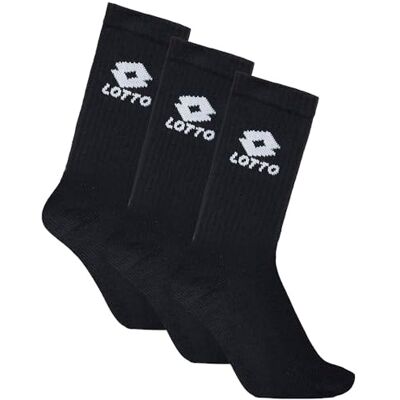 Lotto 1124029 Unisex Socks, Tennis Socken für Damen & Herren in vorteilhaftem 3-Paar Pack, CAVIAR, 39-42 Lotto 1124029 Unisex Socks, Tennis Socken für Damen & Herren in vorteilhaftem 3-Paar Pack, CAVIAR, 39-42