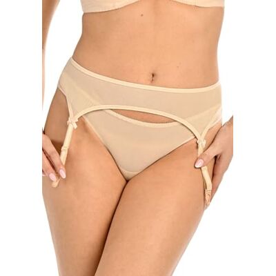 Teyli Strumpfhalter Damen Strumpfgürtel für Damen aus Mesh Strapsgürtel im Klassischen Schnitt Sehen toll aus mit Garter Belt Stockings Garter Suspender Belt (Beige, XS) Teyli Strumpfhalter Damen Strumpfgürtel für Damen aus Mesh Strapsgürtel im Klassischen Schnitt Sehen toll aus mit Garter Belt Stockings Garter Suspender Belt (Beige, XS)
