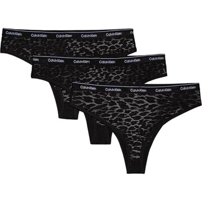 Calvin Damen 3er Pack Brazilian Slips Low-Rise Unterwäsche, Schwarz (Black/Black/Black), S Calvin Damen 3er Pack Brazilian Slips Low-Rise Unterwäsche, Schwarz (Black/Black/Black), S