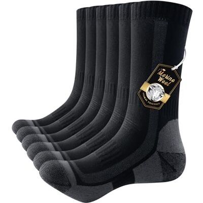 PULIOU Merino Wandersocken Herren Damen, Outdoor Trekkingsocken Merinowolle Sportsocken Atmungsaktiv & Anti-Blasen Gepolstert Laufsocken Arbeitssocken, 3 Paar PULIOU Merino Wandersocken Herren Damen, Outdoor Trekkingsocken Merinowolle Sportsocken Atmungsaktiv & Anti-Blasen Gepolstert Laufsocken Arbeitssocken, 3 Paar