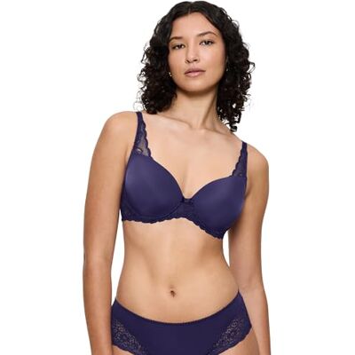 Triumph Damen BH Amourette Spotlight WHP X, mit Bügel, Gepolstert, Verstellbare Träger, 80B, Prussian Blue Triumph Damen BH Amourette Spotlight WHP X, mit Bügel, Gepolstert, Verstellbare Träger, 80B, Prussian Blue