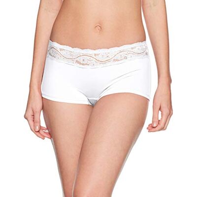Triumph Damen Spitzen-Unterhose Lovely Micro Short, aus Mikrofaser, M, Weiß Triumph Damen Spitzen-Unterhose Lovely Micro Short, aus Mikrofaser, M, Weiß