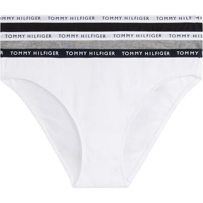 Tommy Hilfiger Damen Slips Unterwäsche, Mehrfarbig (Medium Grey Heather/White/Black), XS Tommy Hilfiger Damen Slips Unterwäsche, Mehrfarbig (Medium Grey Heather/White/Black), XS