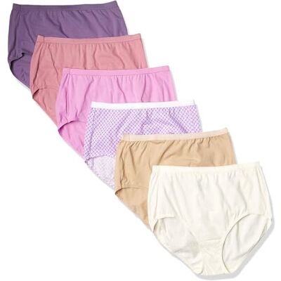 Hanes Damen-Slips, Bio-Baumwolle, ComfortSoft-Unterwäsche, 6er-Pack (Farben können variieren), 7 Hanes Damen-Slips, Bio-Baumwolle, ComfortSoft-Unterwäsche, 6er-Pack (Farben können variieren), 7