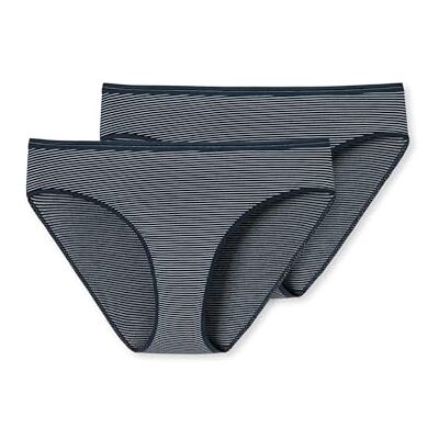 Schiesser Damen 2 Pack Taislip Unterwäsche Modal Essentials, Nachtblau_162894, 42 Schiesser Damen 2 Pack Taislip Unterwäsche Modal Essentials, Nachtblau_162894, 42