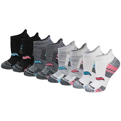 Saucony Damen Multi-pack Performance Heel Tab Athletic Socks Laufshorts, Grau Fashion (8 Stück), Shoe Size: 5-10 EU Saucony Damen Multi-pack Performance Heel Tab Athletic Socks Laufshorts, Grau Fashion (8 Stück), Shoe Size: 5-10 EU