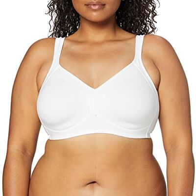 Triumph Damen BH Cotton Shaper N, ohne Bügel, ohne Polsterung, Verstellbare Träger, 85B, Weiß Triumph Damen BH Cotton Shaper N, ohne Bügel, ohne Polsterung, Verstellbare Träger, 85B, Weiß
