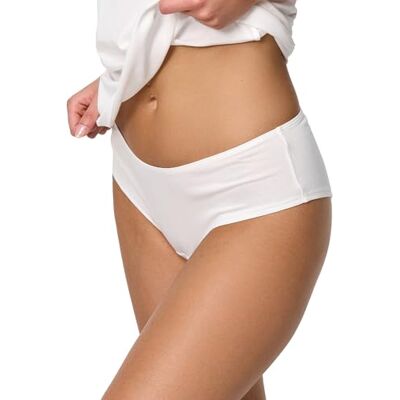Nur Die 5er Pack Hipster Slip Mehrfarbig aus Baumwolle Stretch Unterwäsche Unterhosen Basic Mehrpack Damen, weiß, L Nur Die 5er Pack Hipster Slip Mehrfarbig aus Baumwolle Stretch Unterwäsche Unterhosen Basic Mehrpack Damen, weiß, L