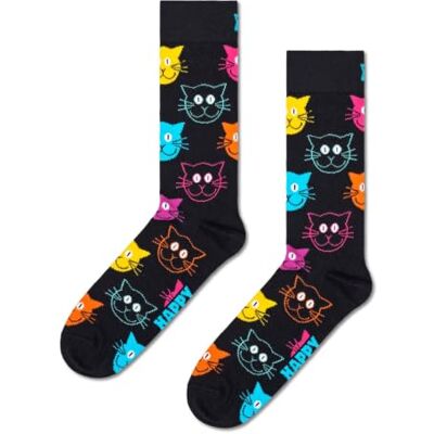 Happy Socks Socken mit Katzenmuster für Herren und Damen, 36-40 & 41-46 Happy Socks Socken mit Katzenmuster für Herren und Damen, 36-40 & 41-46