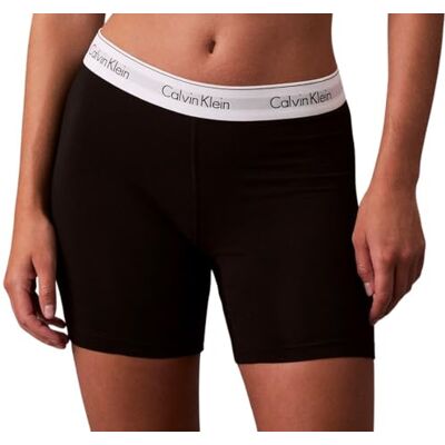 Calvin Damen Hipster Boyshort Boxer Brief mit Logobund, Schwarz (Black), S Calvin Damen Hipster Boyshort Boxer Brief mit Logobund, Schwarz (Black), S