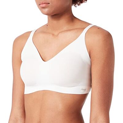 Sloggi Damen BH Zero Microfibre 2.0 H Bralette, ohne Bügel, mit Polsterung, Pull-On, XL, Angora Sloggi Damen BH Zero Microfibre 2.0 H Bralette, ohne Bügel, mit Polsterung, Pull-On, XL, Angora