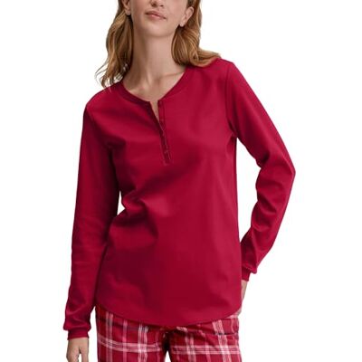 CALIDA Favourites Langarmshirt Damen, aus 100% Dicker Bio-Baumwolle, wärmend Rio red 44-46 CALIDA Favourites Langarmshirt Damen, aus 100% Dicker Bio-Baumwolle, wärmend Rio red 44-46