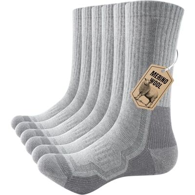 PULIOU Merino Wandersocken Herren Damen, Outdoor Trekkingsocken Merinowolle Sportsocken Atmungsaktiv & Anti-Blasen Gepolstert Laufsocken Arbeitssocken, 3 Paar PULIOU Merino Wandersocken Herren Damen, Outdoor Trekkingsocken Merinowolle Sportsocken Atmungsaktiv & Anti-Blasen Gepolstert Laufsocken Arbeitssocken, 3 Paar