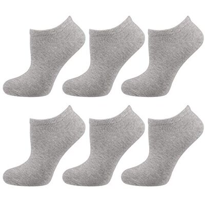 Nur Die 6er Pack Sneaker Socken aus weicher & atmungsaktiver Baumwolle Kurzzsocken Damen, hellgraumelange, 35-38 Nur Die 6er Pack Sneaker Socken aus weicher & atmungsaktiver Baumwolle Kurzzsocken Damen, hellgraumelange, 35-38