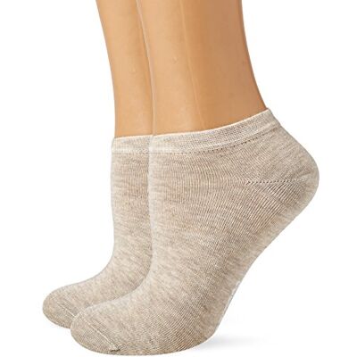 Camano Damen Füßlinge 3318, 2er Pack, Gr. 39/42, Beige (Natural Melange 0011) Camano Damen Füßlinge 3318, 2er Pack, Gr. 39/42, Beige (Natural Melange 0011)