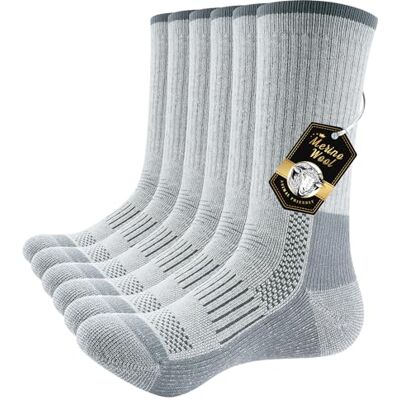 PULIOU Merino Wandersocken Herren Damen, Outdoor Trekkingsocken Merinowolle Sportsocken Atmungsaktiv & Anti-Blasen Gepolstert Laufsocken Arbeitssocken, 3 Paar PULIOU Merino Wandersocken Herren Damen, Outdoor Trekkingsocken Merinowolle Sportsocken Atmungsaktiv & Anti-Blasen Gepolstert Laufsocken Arbeitssocken, 3 Paar