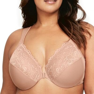 Glamorise Damen 1245 Plunge Bra, Cappuccino, 105H Glamorise Damen 1245 Plunge Bra, Cappuccino, 105H