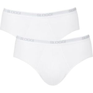 Sloggi Herren Unterhose men Basic Midi , 2-Pack, 5, Weiß Sloggi Herren Unterhose men Basic Midi , 2-Pack, 5, Weiß
