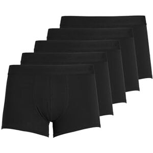 JACK & JONES Herren Jactone in Tone Trunks 5 Pack Boxer Shorts, Schwarz, M EU JACK & JONES Herren Jactone in Tone Trunks 5 Pack Boxer Shorts, Schwarz, M EU