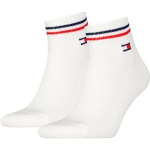 Tommy Hilfiger Unisex Th Uni Tj Quarter 2p Iconic Socken, Weiß, 35-38 EU Tommy Hilfiger Unisex Th Uni Tj Quarter 2p Iconic Socken, Weiß, 35-38 EU