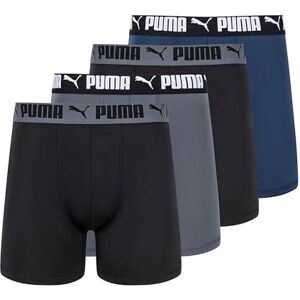 Puma Herren 4er-Pack Active Stretch Boxershorts Retroshorts, Blau/Schwarz/Grau, Medium Puma Herren 4er-Pack Active Stretch Boxershorts Retroshorts, Blau/Schwarz/Grau, Medium