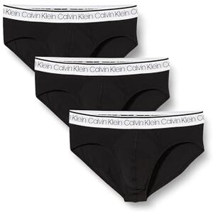 Calvin Herren 3er Pack Unterhosen Hip Briefs Unterwäsche, Schwarz (Black W/White Wb), L Calvin Herren 3er Pack Unterhosen Hip Briefs Unterwäsche, Schwarz (Black W/White Wb), L