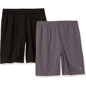 Amazon Essentials Herren Sportliche Basketball-Performance-Tech-Trainingsshorts mit Lockerer Passform, 20,3cm Beininnenlänge, 2er-Pack, Kohlegrau/Schwarz, M Amazon Essentials Herren Sportliche Basketball-Performance-Tech-Trainingsshorts mit Lockerer Passform, 20,3cm Beininnenlänge, 2er-Pack, Kohlegrau/Schwarz, M