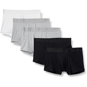 Amazon Essentials Herren Boxershorts aus Baumwolljersey Unterwäsche, 5er-Pack, Grau Meliert/Schwarz/Weiß, L Amazon Essentials Herren Boxershorts aus Baumwolljersey Unterwäsche, 5er-Pack, Grau Meliert/Schwarz/Weiß, L