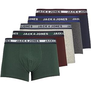 JACK & JONES Herren Jacoliver Trunks 5 Pack Boxershorts, Dark Grey Melange, XL EU JACK & JONES Herren Jacoliver Trunks 5 Pack Boxershorts, Dark Grey Melange, XL EU