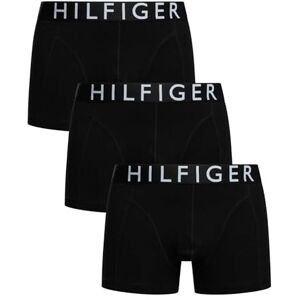 Tommy Hilfiger Herren 3er Pack Boxershorts Trunks mit Logobund, Schwarz (Blk/Blk/Blk), M Tommy Hilfiger Herren 3er Pack Boxershorts Trunks mit Logobund, Schwarz (Blk/Blk/Blk), M