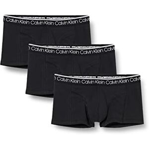 Calvin Herren Boxershorts Low Rise Trunks Unterwäsche, Schwarz (Black W/Black Wb), L Calvin Herren Boxershorts Low Rise Trunks Unterwäsche, Schwarz (Black W/Black Wb), L