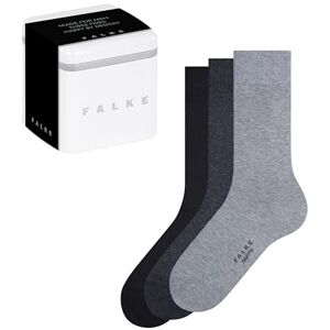 FALKE Herren Socken Happy Box Uni Multipack M So Baumwolle einfarbig 3 Paar, Mehrfarbig Sortiment 0050, 43-46 FALKE Herren Socken Happy Box Uni Multipack M So Baumwolle einfarbig 3 Paar, Mehrfarbig Sortiment 0050, 43-46