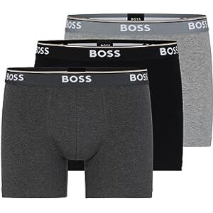 Boss Herren Power Boxershorts mit Auffälligem Logo, 3er-Pack Retroshorts, Grau/Anthrazit/Schwarz, Large Boss Herren Power Boxershorts mit Auffälligem Logo, 3er-Pack Retroshorts, Grau/Anthrazit/Schwarz, Large