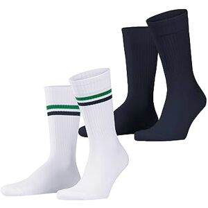 ESPRIT Herren Socken Tennis Stripe 2-Pack M SO Baumwolle gemustert 2 Paar, Weiß (Woolwhite 2060), 39-42 ESPRIT Herren Socken Tennis Stripe 2-Pack M SO Baumwolle gemustert 2 Paar, Weiß (Woolwhite 2060), 39-42