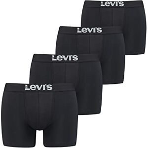 Levi's Levi’s Einfarbige Basic-Boxershorts, weiche Herrenunterwäsche aus Bio-Baumwolle mit elastischem Bund und doppelter Einlage, kein Hochrutschen, 4er-Pack Levi's Levi’s Einfarbige Basic-Boxershorts, weiche Herrenunterwäsche aus Bio-Baumwolle mit elastischem Bund und doppelter Einlage, kein Hochrutschen, 4er-Pack