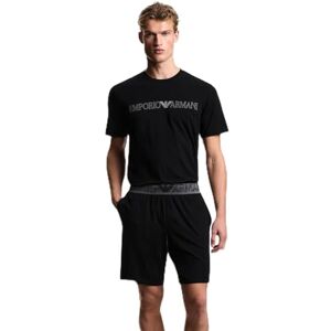 Giorgio Armani Herren T-Shirt+Shorts Pyjama Pyjamaset, Schwarz, S Giorgio Armani Herren T-Shirt+Shorts Pyjama Pyjamaset, Schwarz, S