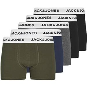JACK & JONES Jungen Jacbasic White Wb Trunks 5 Pack Jnr Boxershorts, Schwarz, 164 EU JACK & JONES Jungen Jacbasic White Wb Trunks 5 Pack Jnr Boxershorts, Schwarz, 164 EU