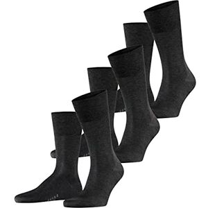 FALKE Herren Socken Tiago Multipack M So nachhaltige Fil D'Ecosse Baumwolle einfarbig 3 Paar, Grau Anthracite Melange 3095, 43-44 FALKE Herren Socken Tiago Multipack M So nachhaltige Fil D'Ecosse Baumwolle einfarbig 3 Paar, Grau Anthracite Melange 3095, 43-44