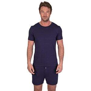 Light & Shade Herren Pyjama Set Baumwolle – Schlafanzug mit Shorts & T Shirt, Leicht Atmungsaktiv Sommer Nachtwäsche mit Taschen Loungewear Herren (Marineblau, XXL) Light & Shade Herren Pyjama Set Baumwolle – Schlafanzug mit Shorts & T Shirt, Leicht Atmungsaktiv Sommer Nachtwäsche mit Taschen Loungewear Herren (Marineblau, XXL)