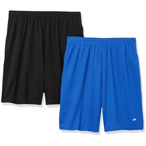 Amazon Essentials Herren Sportliche Basketball-Performance-Tech-Trainingsshorts mit Lockerer Passform, 20,3cm Beininnenlänge, 2er-Pack, Königsblau/Schwarz, L Amazon Essentials Herren Sportliche Basketball-Performance-Tech-Trainingsshorts mit Lockerer Passform, 20,3cm Beininnenlänge, 2er-Pack, Königsblau/Schwarz, L